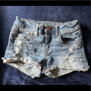 American Eagle Super Stretch Midi Denim Shorts